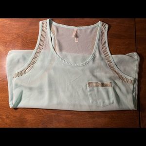 Color story teal dress up shirt, size Small